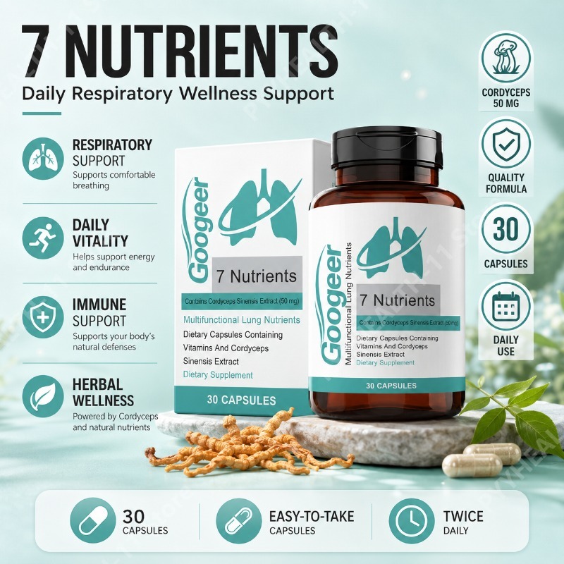 Natural Herbal Wellness - كبسولات مستخلص فطر الكورديسيبس سينينسيس، مكمل