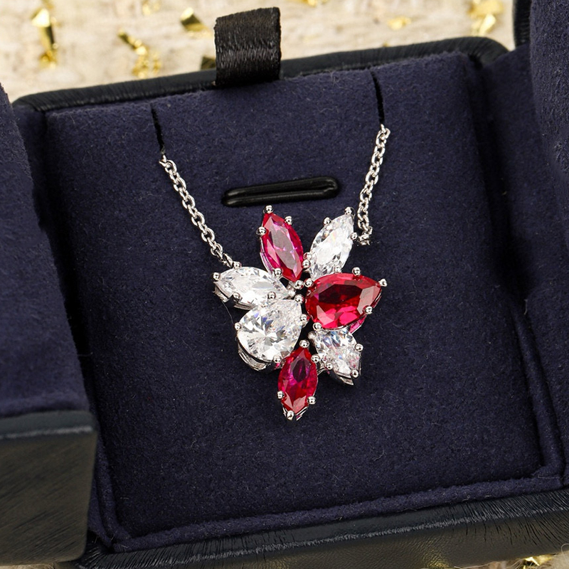 Red Clover Flower - العلامة التجارية النقي 925 فضة مجوهرات